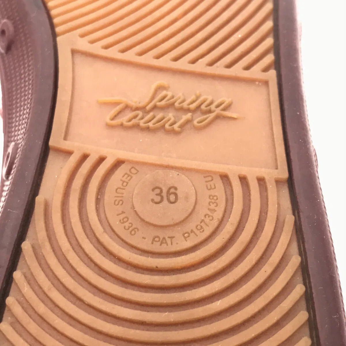 【美品】  SPRING COURT / スプリングコート | レザー ラバーソール スニーカー | 36 | ワインレッド | レディース