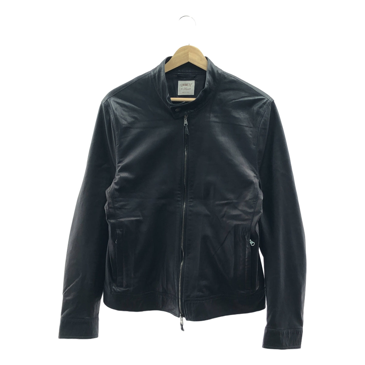 EMMETI | JURI / 羔羊皮單騎手外套 | 50 | 黑色 | 男款