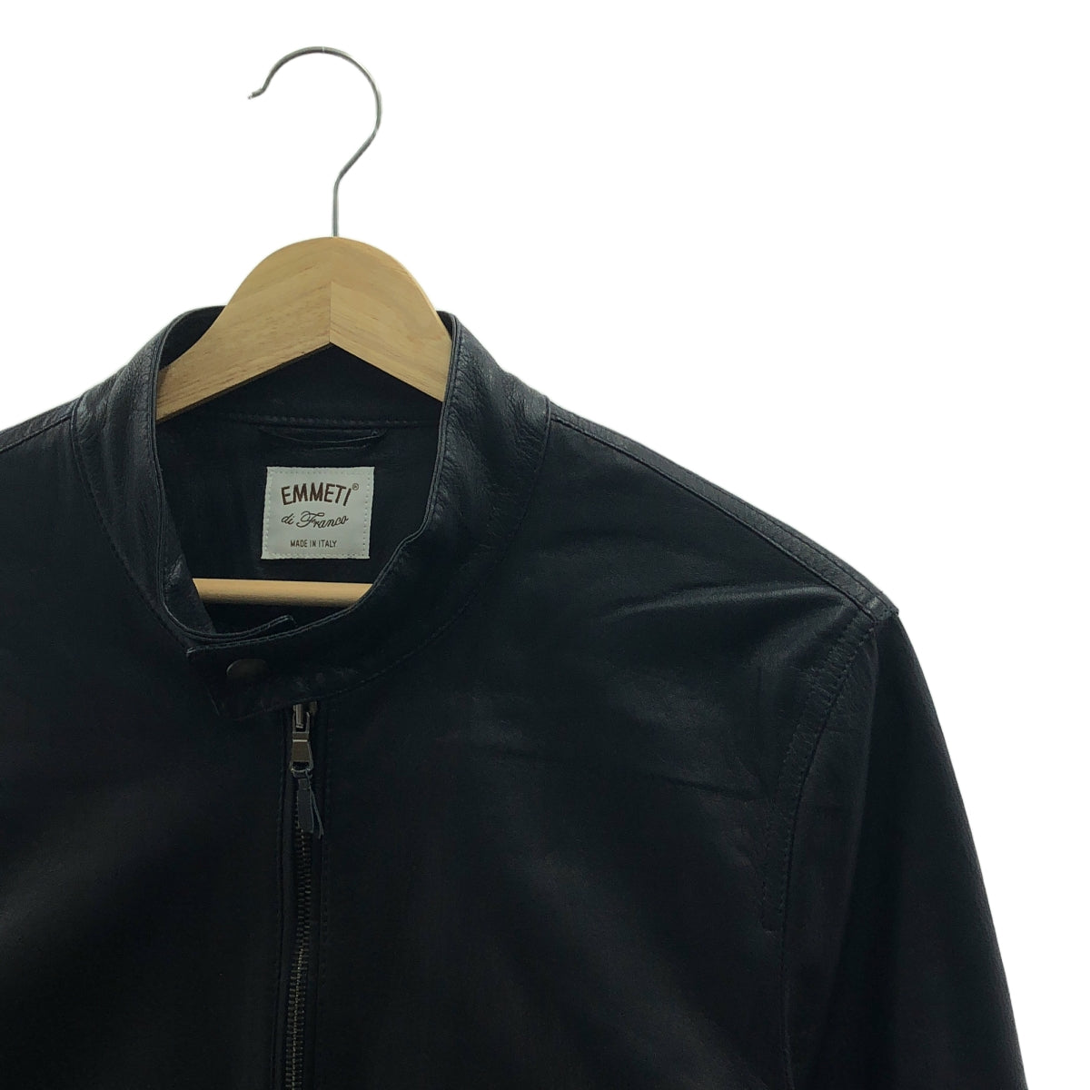 EMMETI | JURI / 羔羊皮單騎手外套 | 50 | 黑色 | 男款