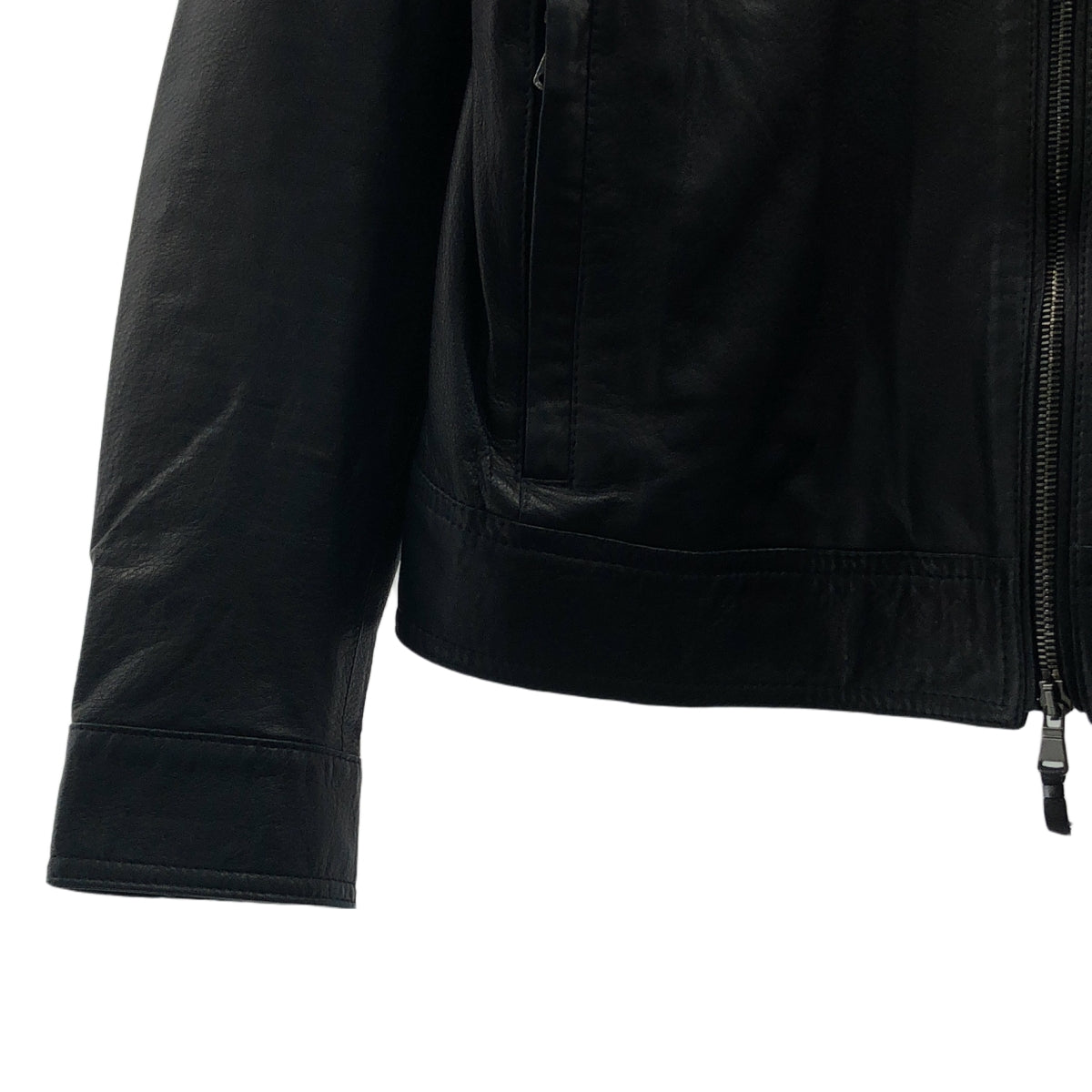 EMMETI | JURI / 羔羊皮單騎手外套 | 50 | 黑色 | 男款