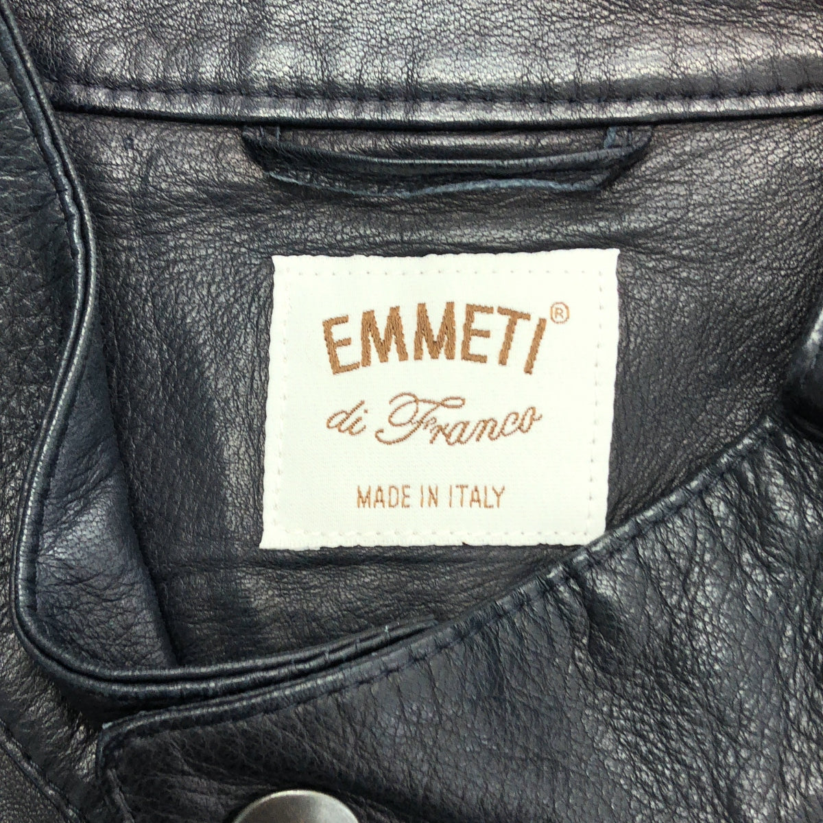 EMMETI | JURI / 羔羊皮單騎手外套 | 50 | 黑色 | 男款