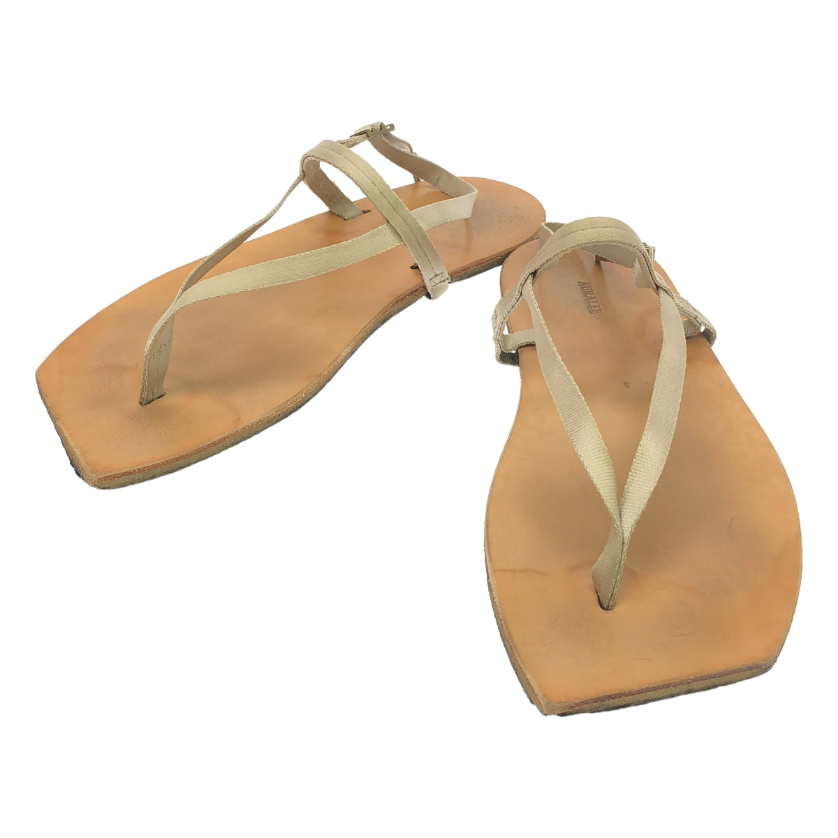 AURALEE / AURALEE | 2023SS | FOOT THE COACHER 繫帶皮革涼鞋 Foot the Coacher 繫帶皮革涼鞋 | 9 | 米色 | 男款