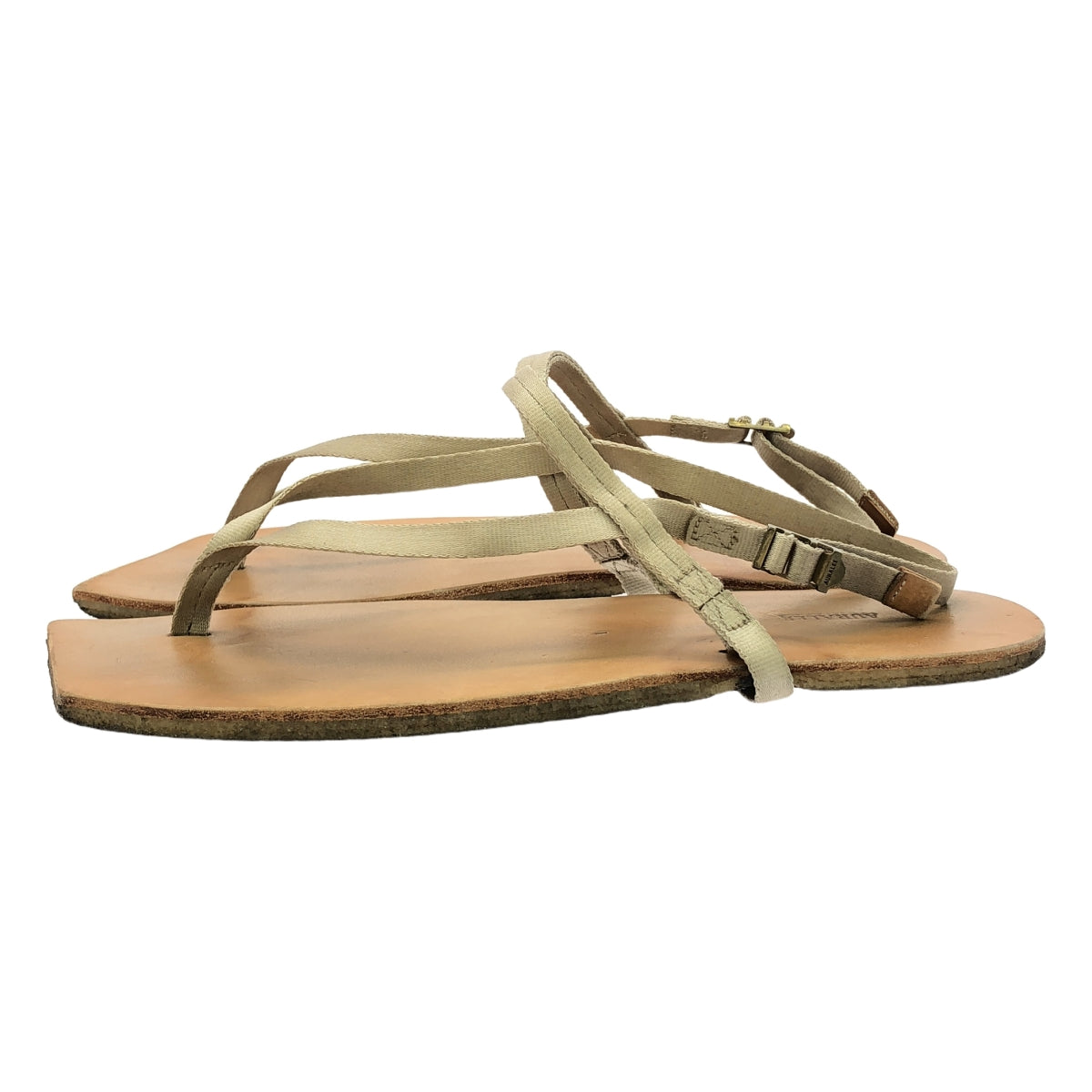 AURALEE / オーラリー | 2023SS | BELTED LEATHER SANDALS MADE BY FOOT THE COACHER ベルテッド レザー サンダル フットザコーチャー | 9 | ベージュ | メンズ