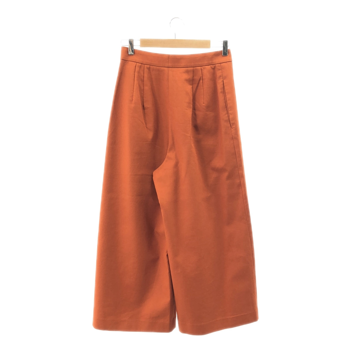 ENFOLD | 赤土色彈性棉寬褲 | 40碼 | 棕色 | 女款