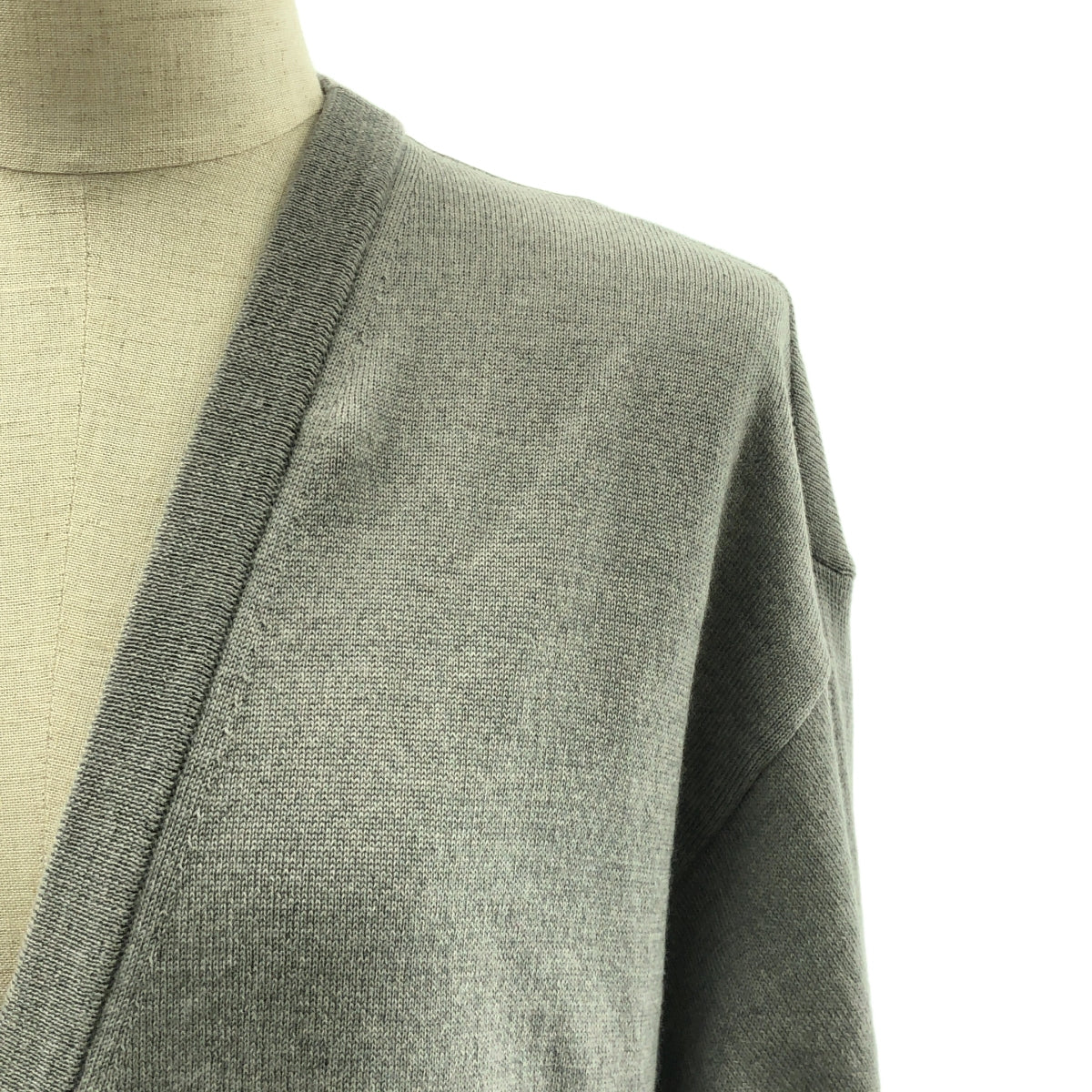 【成色極佳】Maison Martin Margiela | 2014秋冬針織開襟衫，後背可調節，拼接材質 | S碼 | 灰色 | 女款