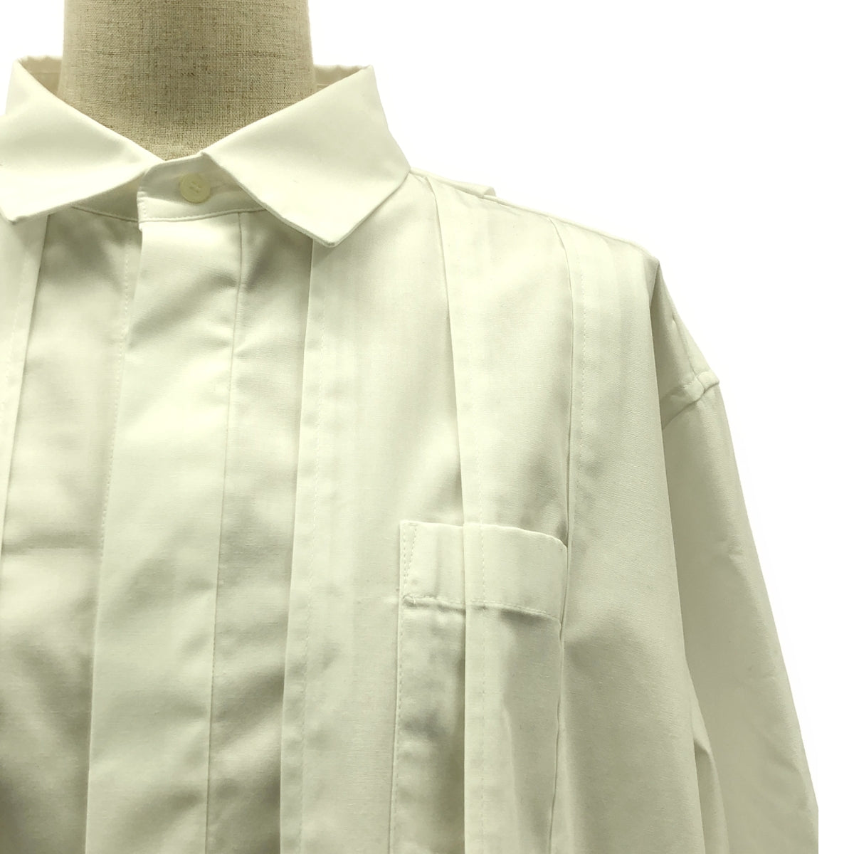 【미품】 sacai / 사카이 | Cotton Poplin Shirt 셔츠 | 2 | 화이트 | 여성