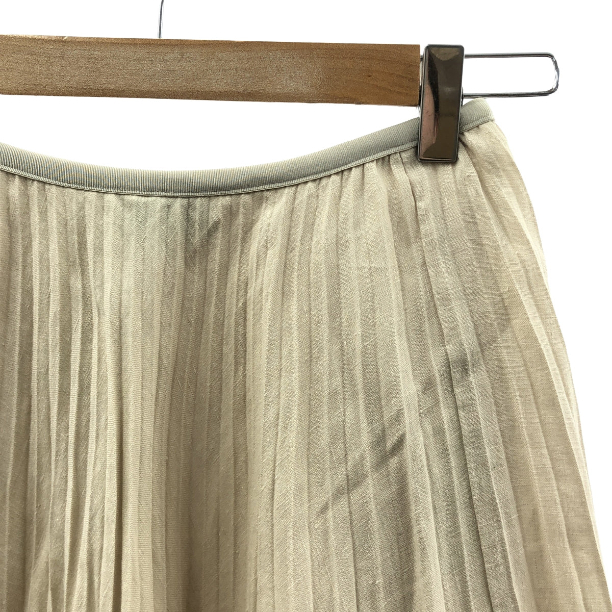理論 | FRENCH LINEN PLEAT SKT 亞麻褶皺長裙 | P | 米色 | 女款
