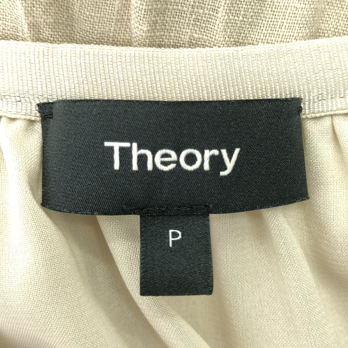 理論 | FRENCH LINEN PLEAT SKT 亞麻褶皺長裙 | P | 米色 | 女款