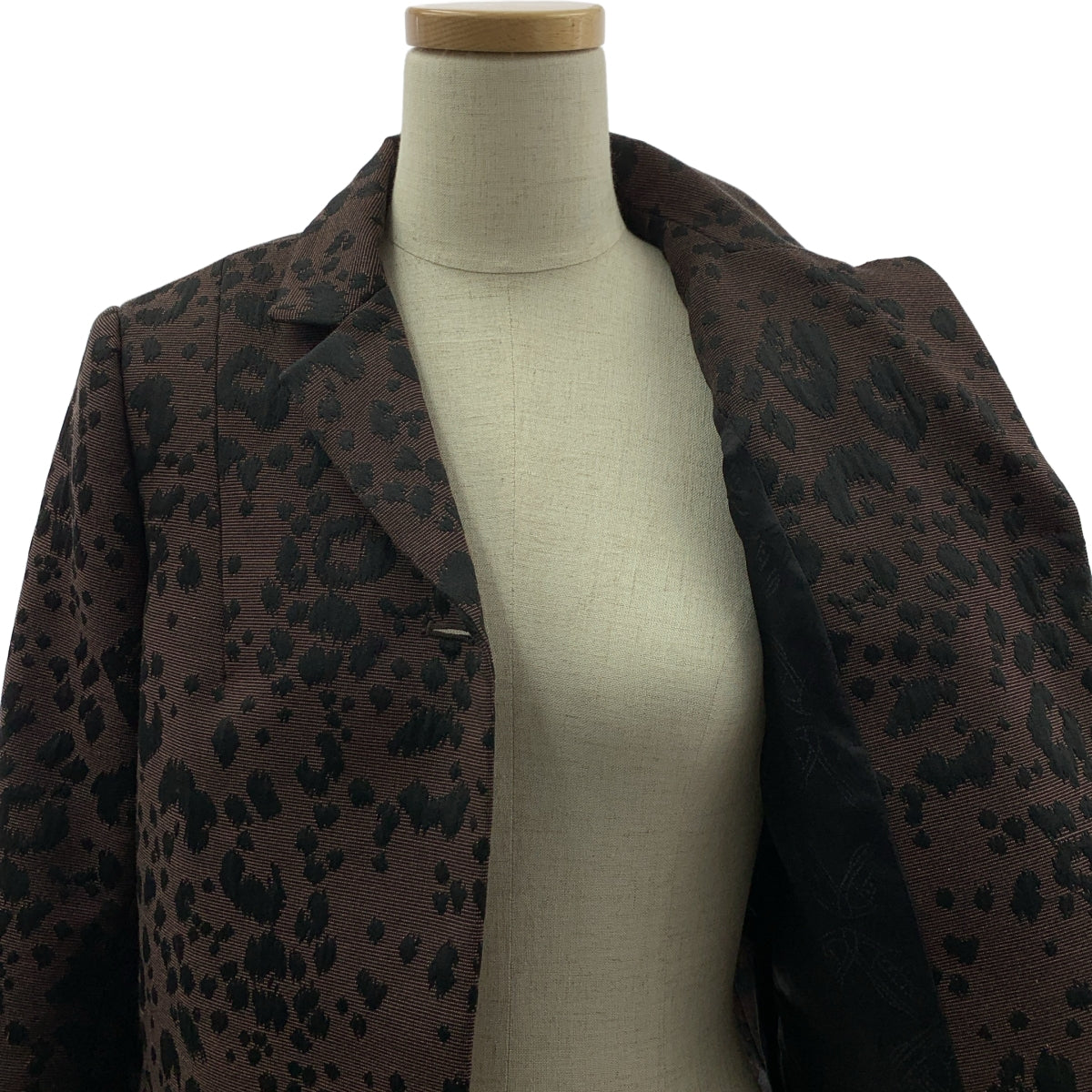 VIVIENNE WESTWOOD RED LABEL / ヴィヴィアンウエストウッドレッドレーベル | レオパード オーブ ボタン シングルジャケット / 柄総裏地 | 2 | レディース