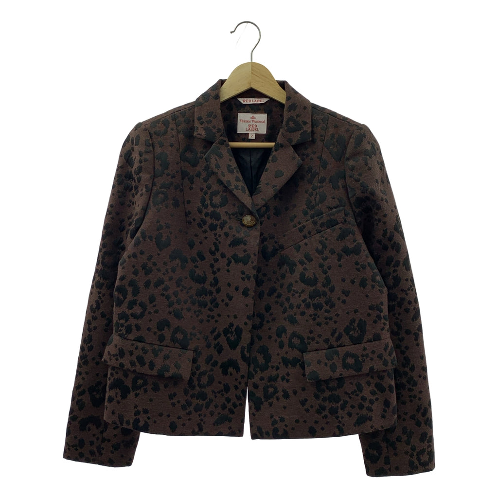 薇薇安韋斯特伍德紅標系列 | 豹紋圓扣單排扣西裝外套 / 印花全襯裡 | 2碼 | 女款