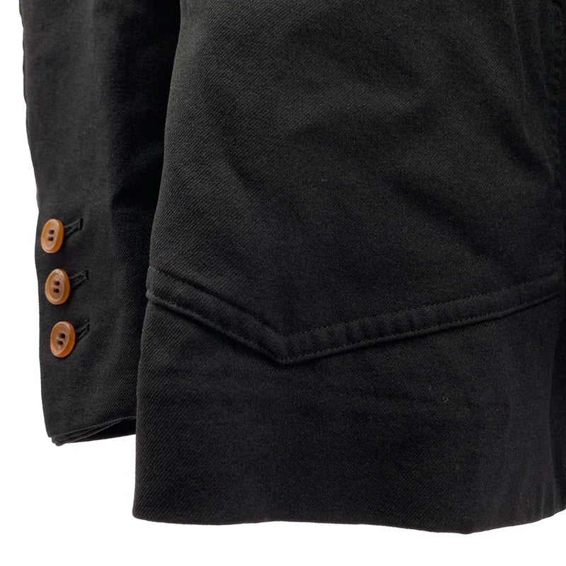 BLACK COMME des GARCONS / ブラックコムデギャルソン | 2023SS | ポリエステル 製品加工 オーバーシルエット シングルジャケット | XS | レディース