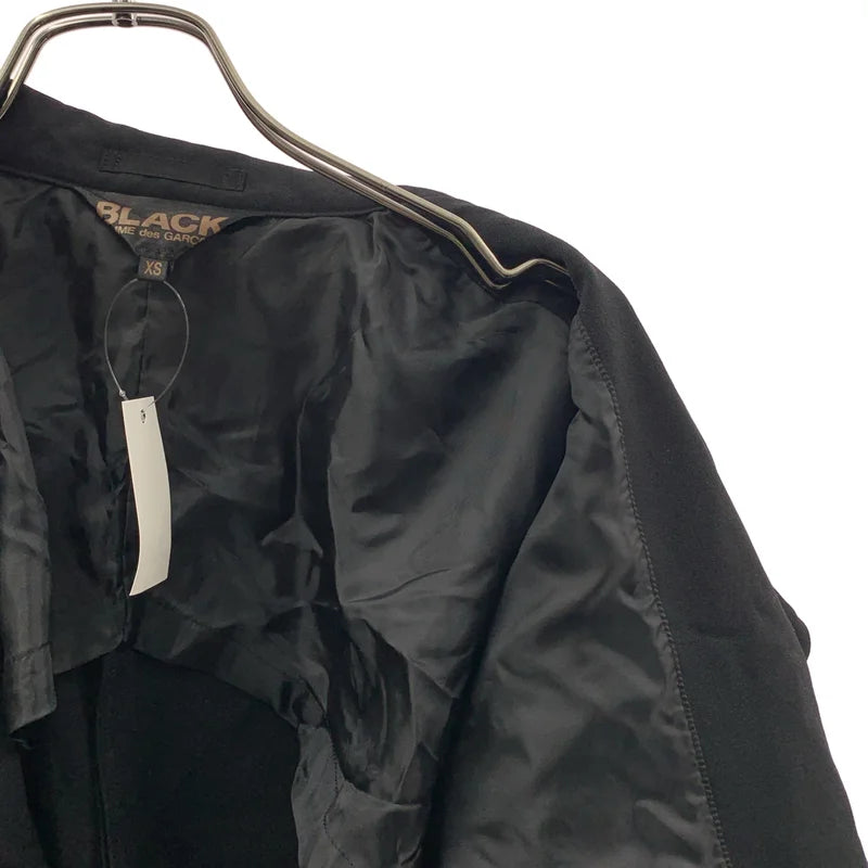 BLACK COMME des GARCONS / ブラックコムデギャルソン | 2023SS | ポリエステル 製品加工 オーバーシルエット シングルジャケット | XS | レディース