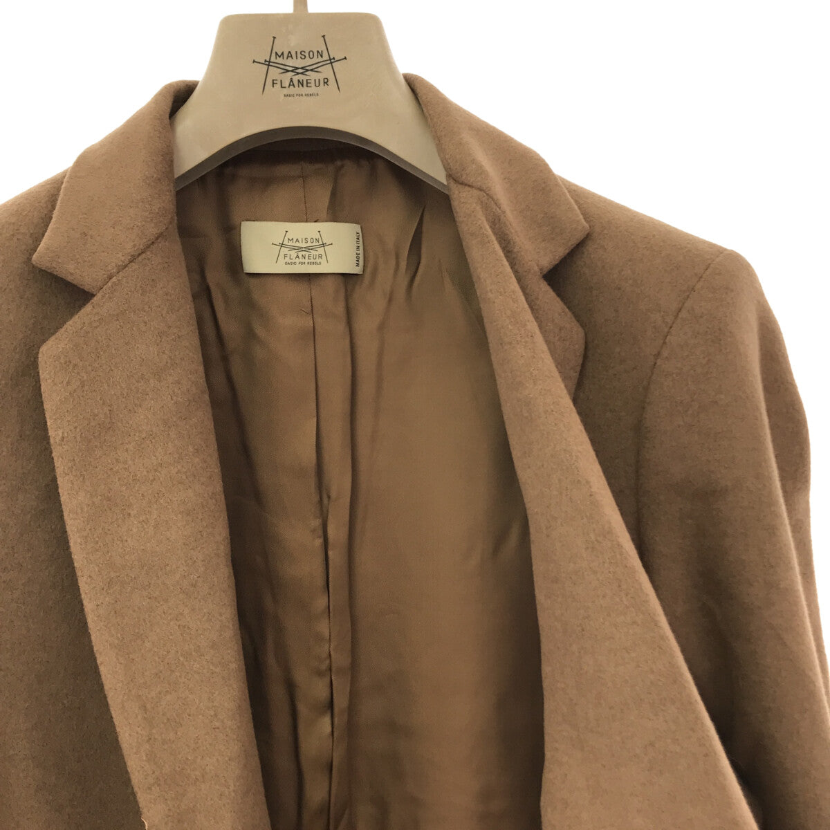 MAISON FLANEUR / Maison Flaner | Cashmere blend Chester coat / Fully lined | 46 | camel | Men's