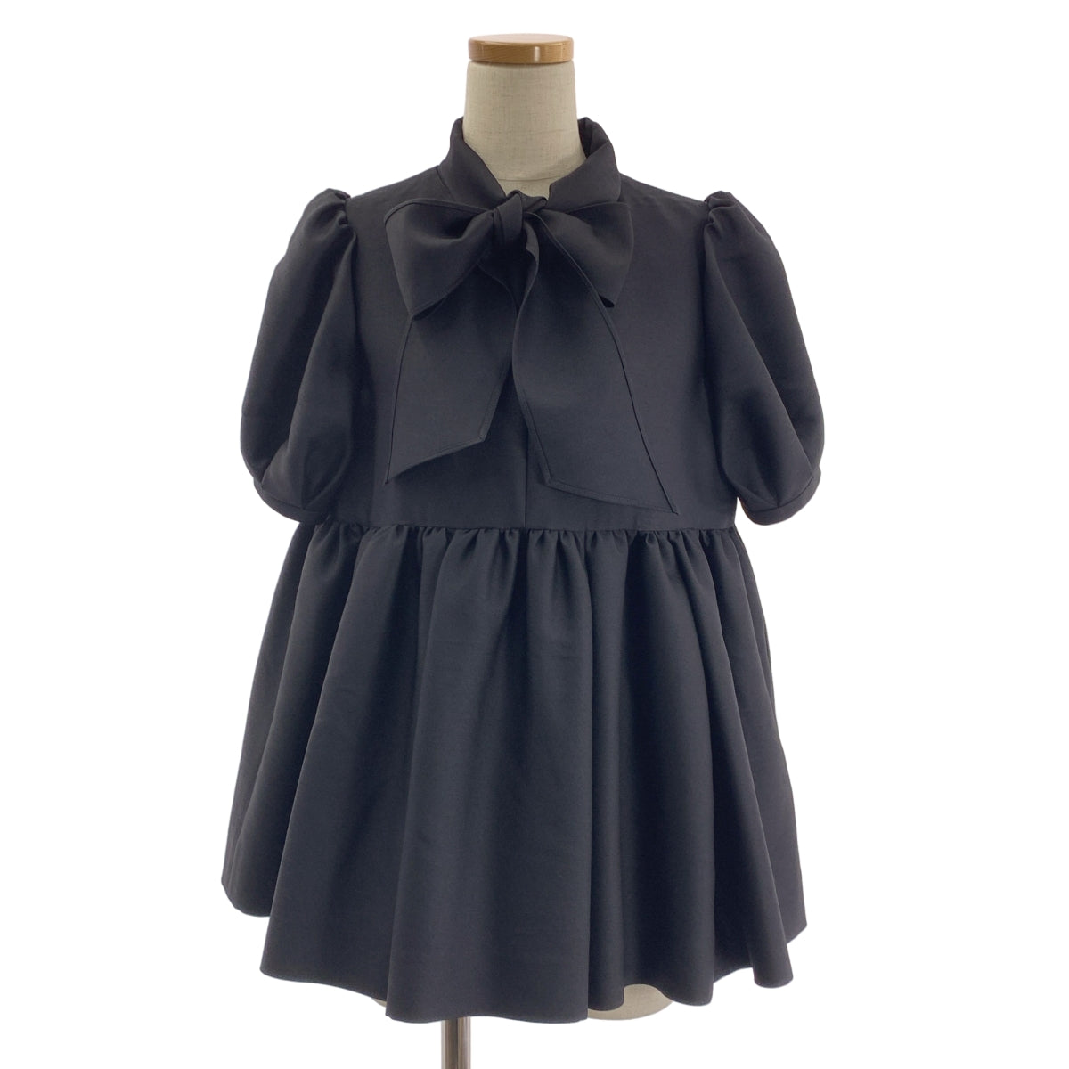 KEINA RITA / 케이나 리타 | 실크 믹스 볼륨 슬리브 보우 타이 개더 블라우스 / 안감 포함 | F | 여성