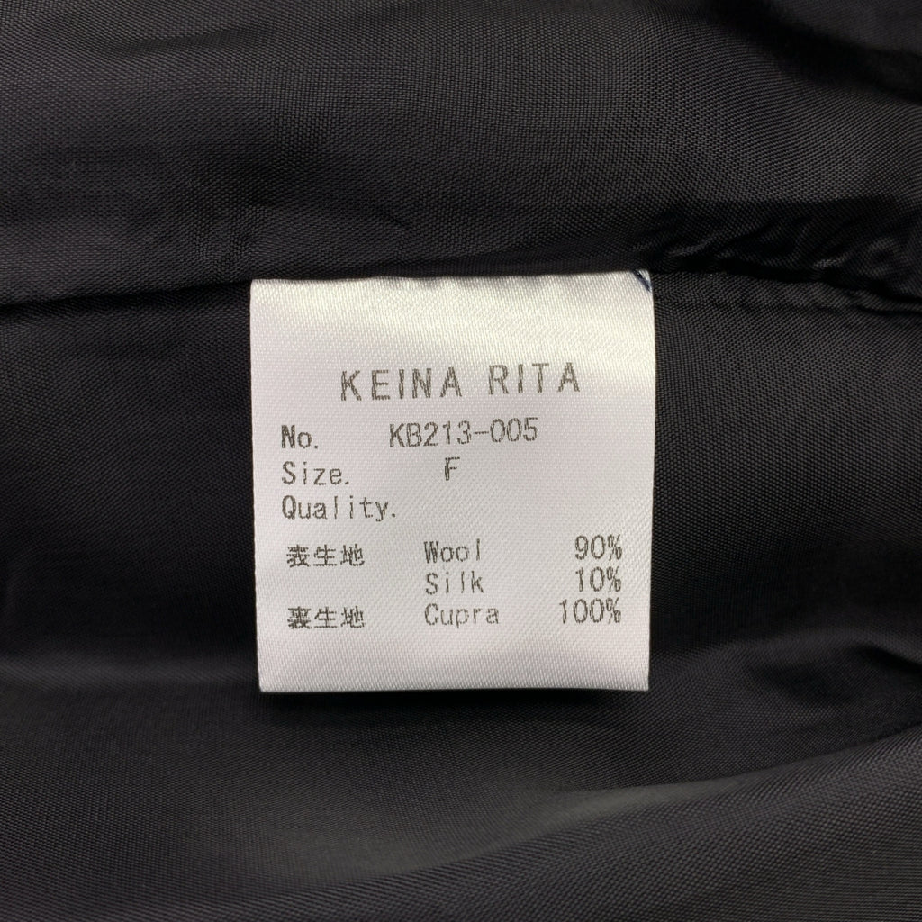 KEINA RITA / ケイナ リタ | シルク混 ボリュームスリーブ ボウタイ ギャザー ブラウス / 裏地付き | F | レディース