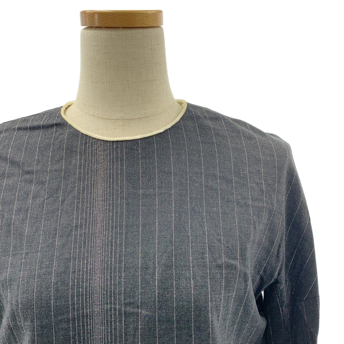 mina perhonen / ミナペルホネン | quiet sun / クワイエット サン ストライプ ドレス ワンピース / 柄総裏地 |