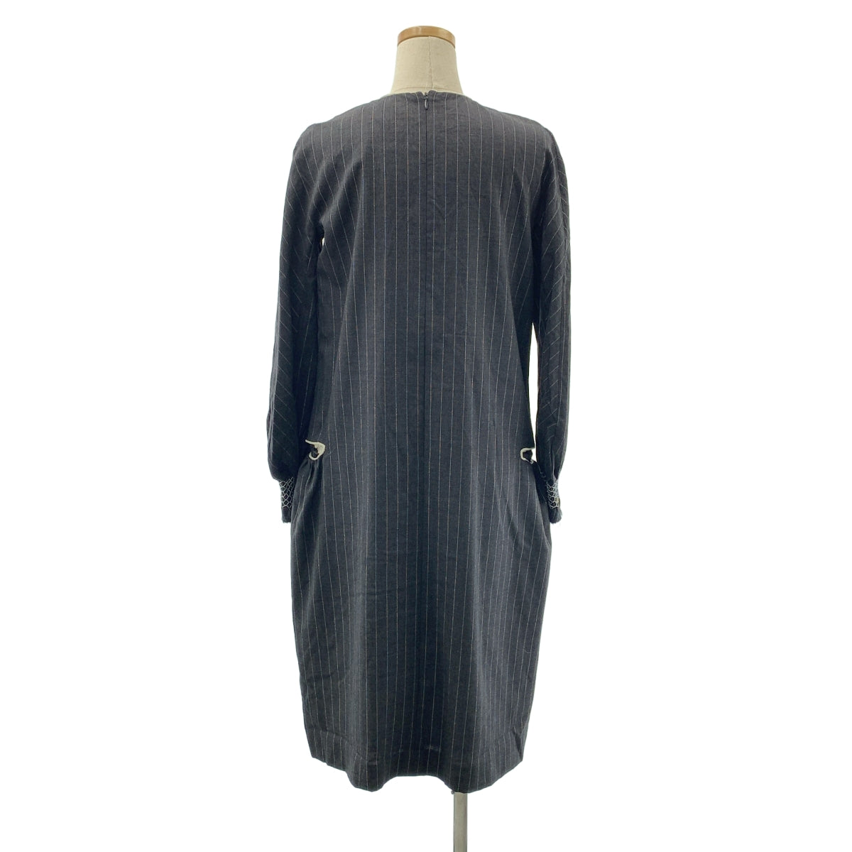 mina perhonen / ミナペルホネン | quiet sun / クワイエット サン ストライプ ドレス ワンピース / 柄総裏地 |