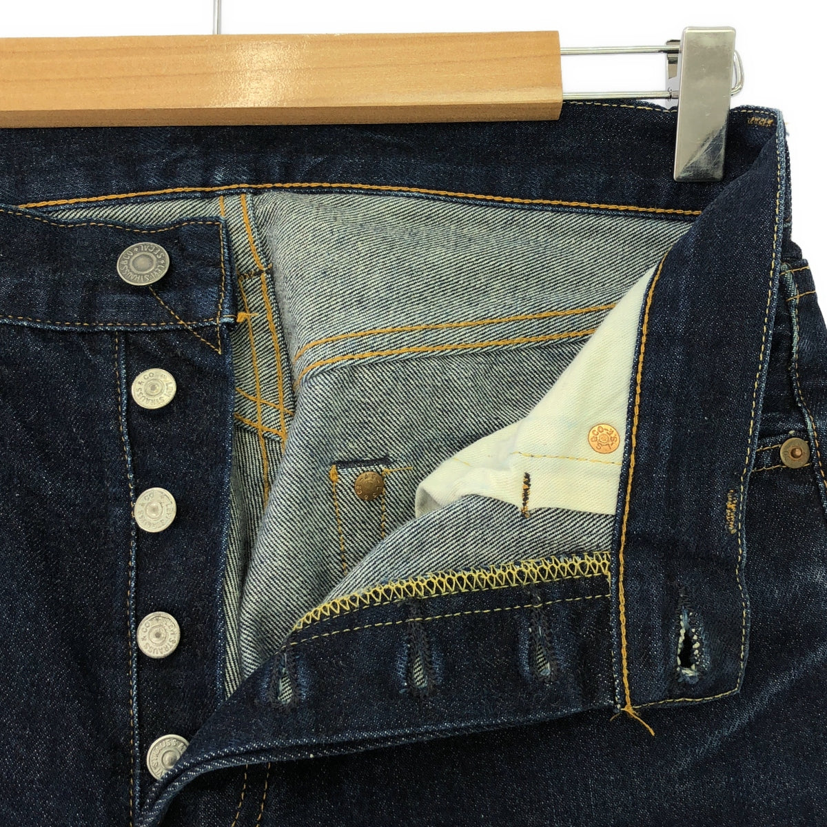 Levi's | 90 年代~ / 1999 501 美國製造 555 印有 Valencia 工廠赤耳深藍色牛仔褲 | 30 |靛藍 |男士