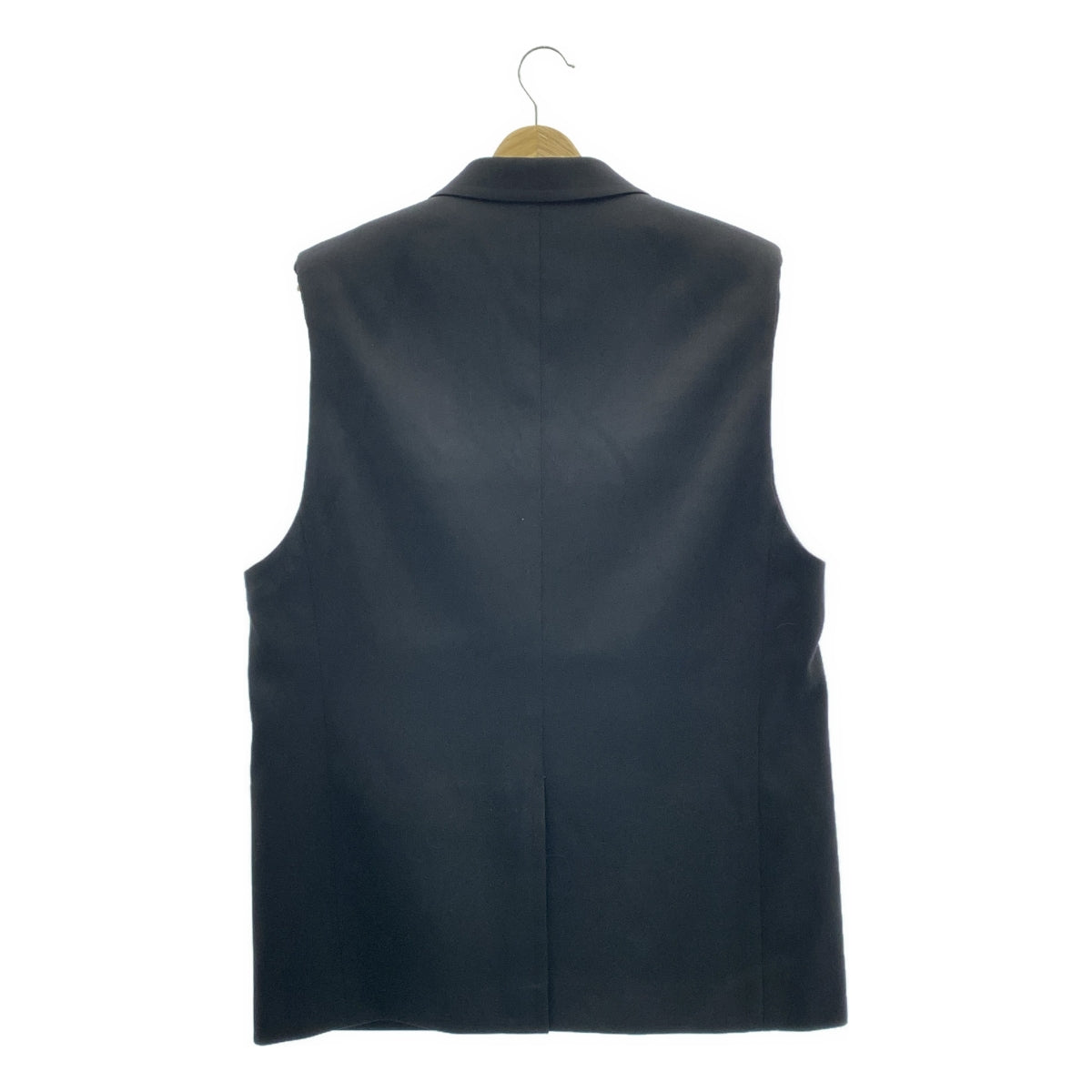 HYKE / ハイク | 2023AW | DOUBLE CLOTH VEST / オーバーシルエット ロゴボタン スリーブレス ジャケット ベスト |