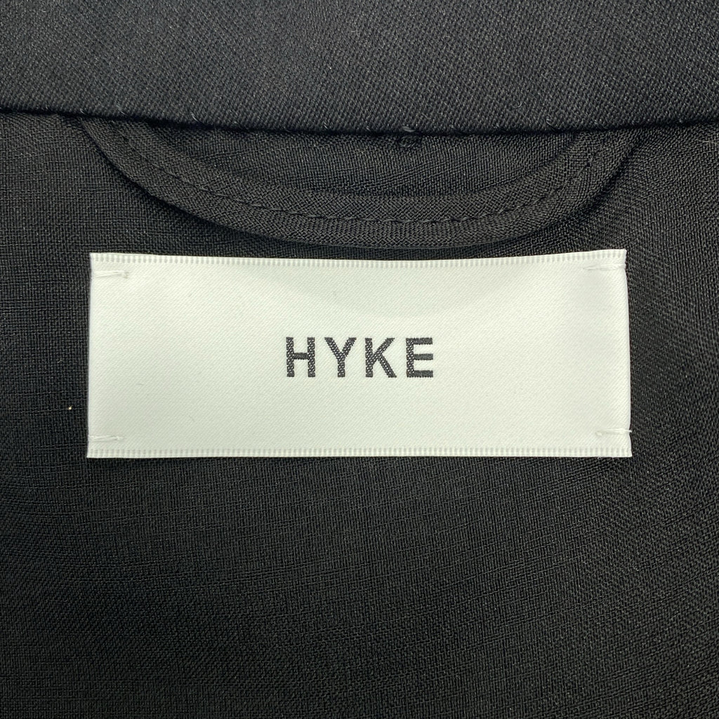 HYKE / ハイク | 2023AW | DOUBLE CLOTH VEST / オーバーシルエット ロゴボタン スリーブレス ジャケット ベスト |
