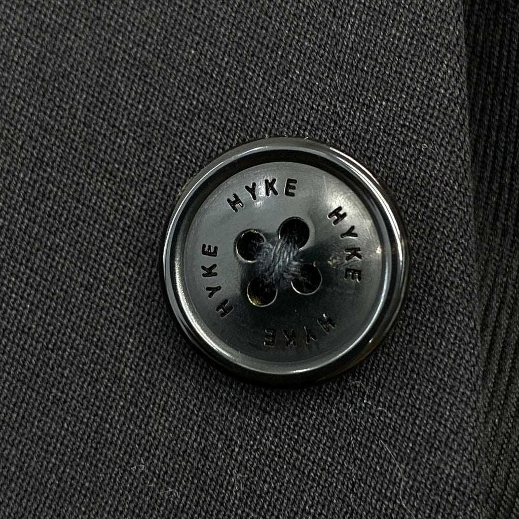 HYKE / ハイク | 2023AW | DOUBLE CLOTH VEST / オーバーシルエット ロゴボタン スリーブレス ジャケット ベスト |
