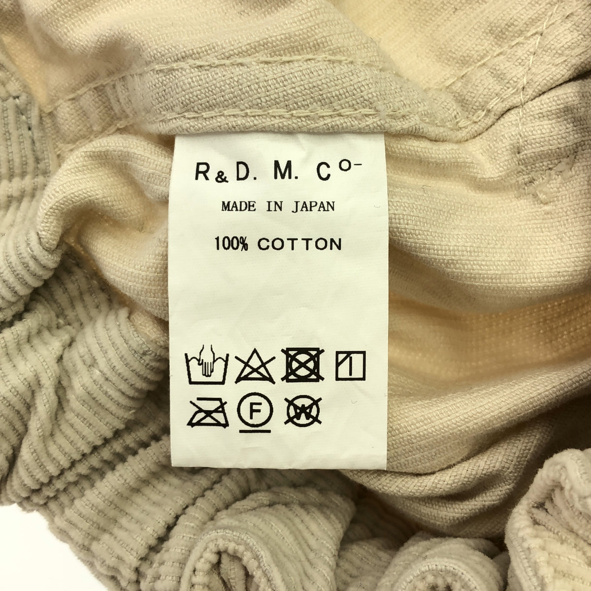 R &amp; DMCo- / 올드 맨즈 재단사 | 코듀로이 포켓 스커트 | S | 오프 화이트 | 여성