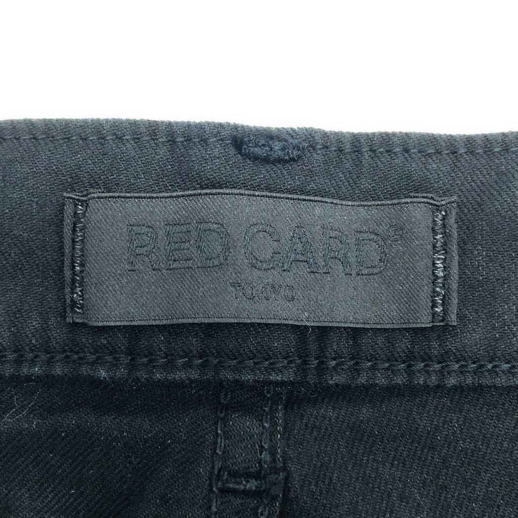 RED CARD / レッドカード | 2025SS | Slogan ルーズ ストレート ブラック デニムパンツ | 24 | ブラック | レディース