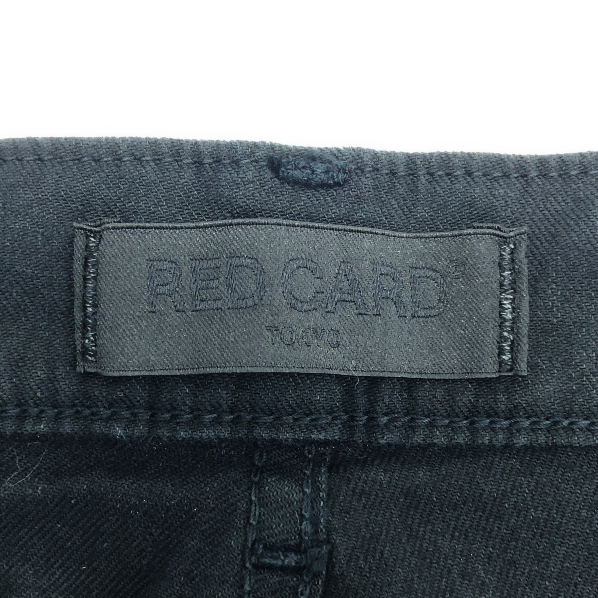 RED CARD / レッドカード | 2025SS | Slogan ルーズ ストレート ブラック デニムパンツ | 24 | ブラック | レディース