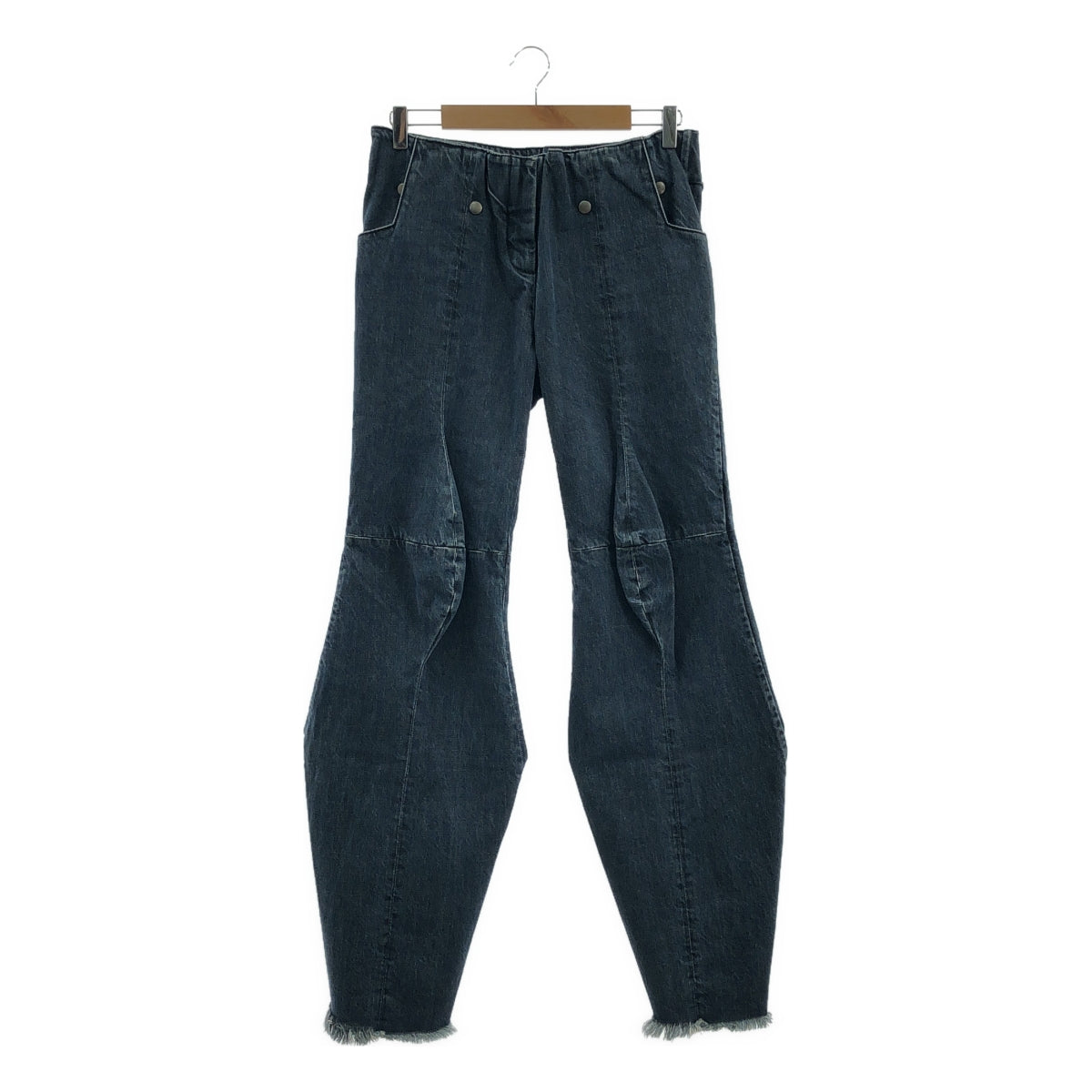 EJ SHEYANG / イージェイ シェヤン | BOOTCUT SOUAT DENIM TROUSERS フレア デニムパンツ | L | インディゴ | レディース