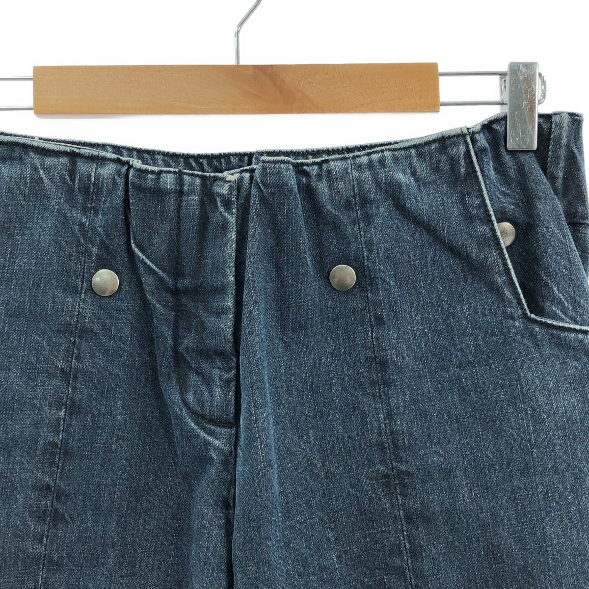 EJ SHEYANG / イージェイ シェヤン | BOOTCUT SOUAT DENIM TROUSERS フレア デニムパンツ | L | インディゴ | レディース