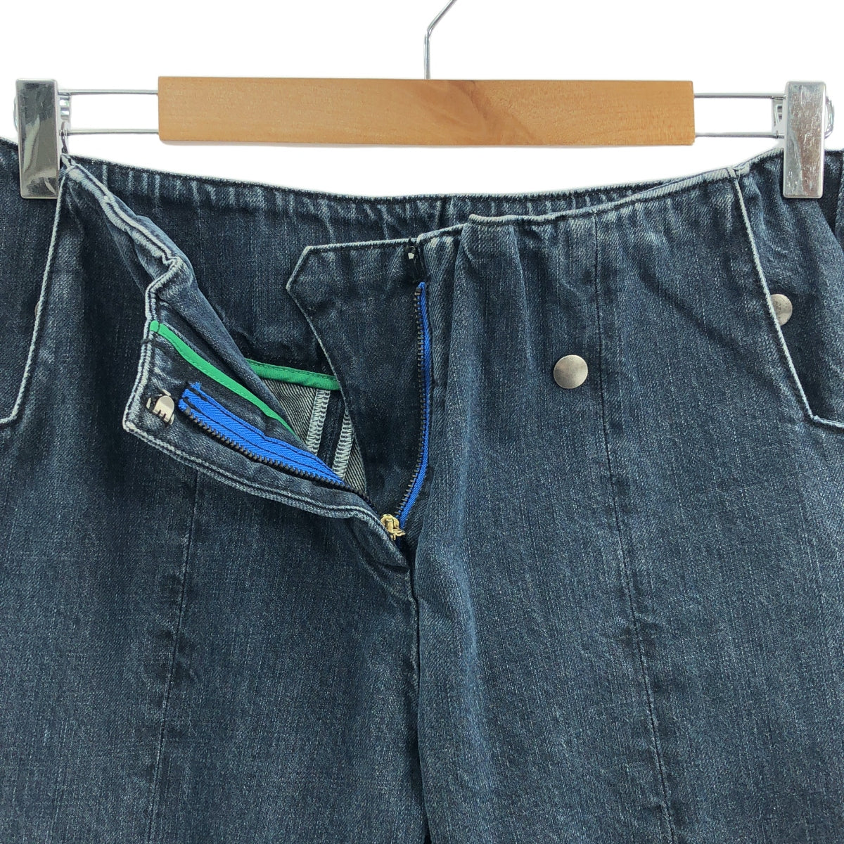 EJ SHEYANG / イージェイ シェヤン | BOOTCUT SOUAT DENIM TROUSERS フレア デニムパンツ | L | インディゴ | レディース