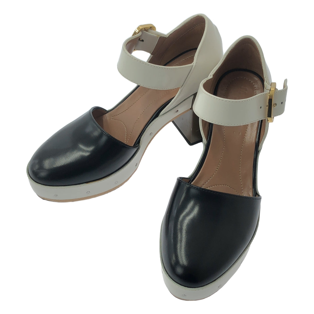 MARNI | 圓頭高跟鞋 | 36 | 黑色 / 白色 / 米色 | 女款