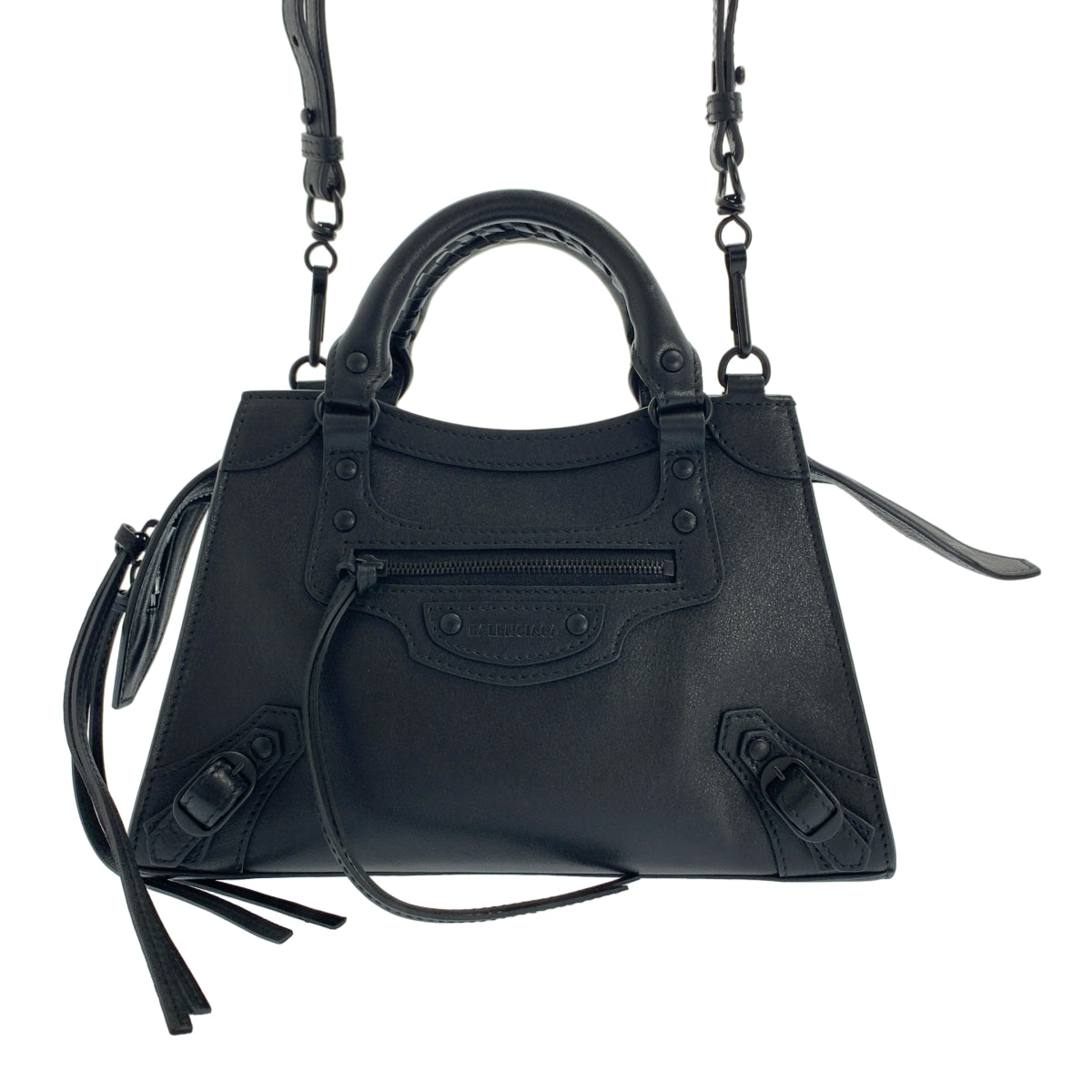 【美品】  BALENCIAGA / バレンシアガ | ネオクラシックシティ XS 2way レザー ショルダーバッグ / 696495 | ブラック | レディース
