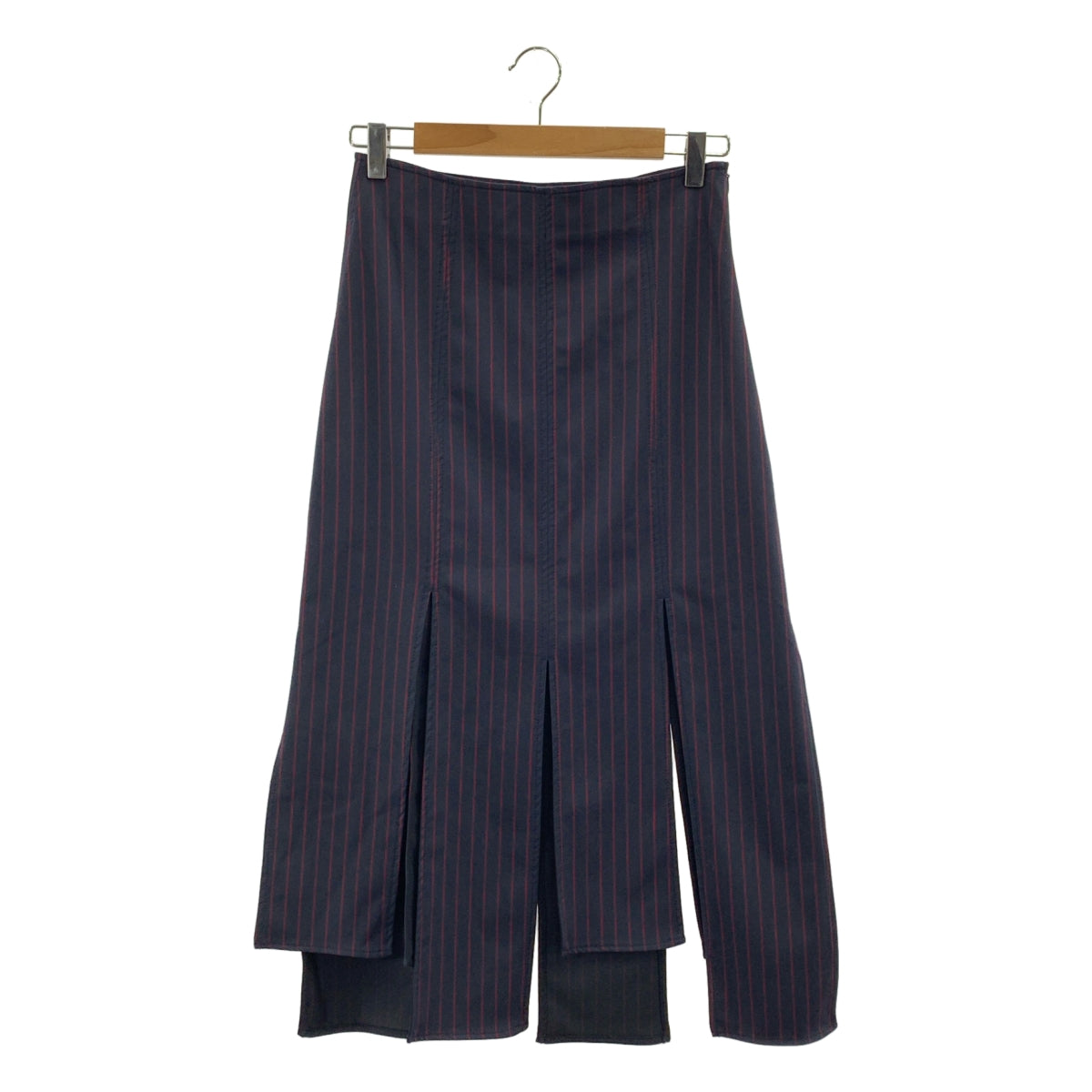 Ganni / 가니 | 스트라이프 프린지 롱 스커트 | 36 | 여성