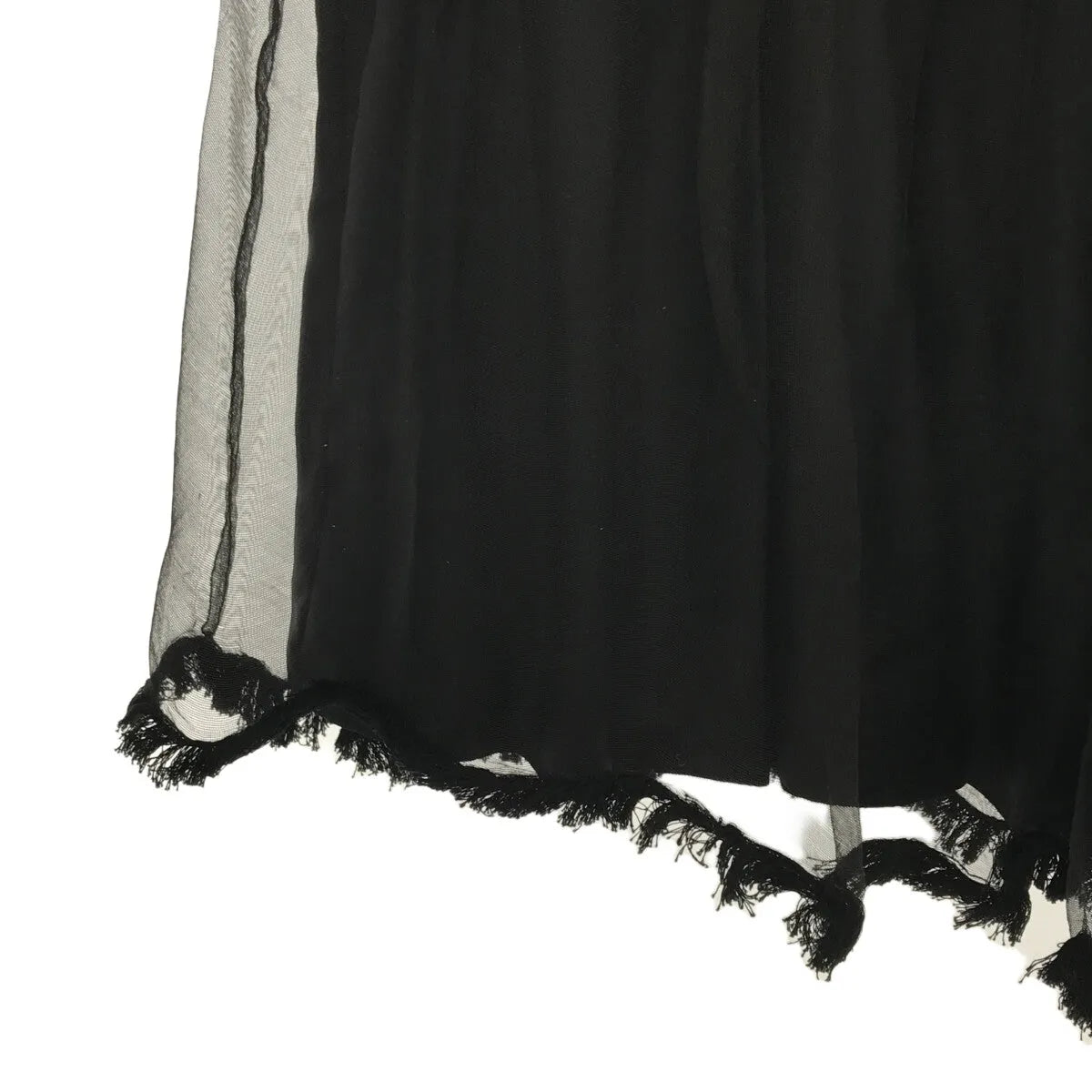 jupe by jackie / ジュップバイジャッキー | シルク チュール ドッキング レイヤードスカート | 3 | ブラック | レディース