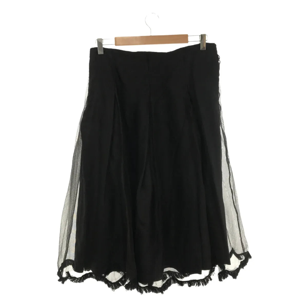 jupe by jackie / ジュップバイジャッキー | シルク チュール ドッキング レイヤードスカート | 3 | ブラック | レディース