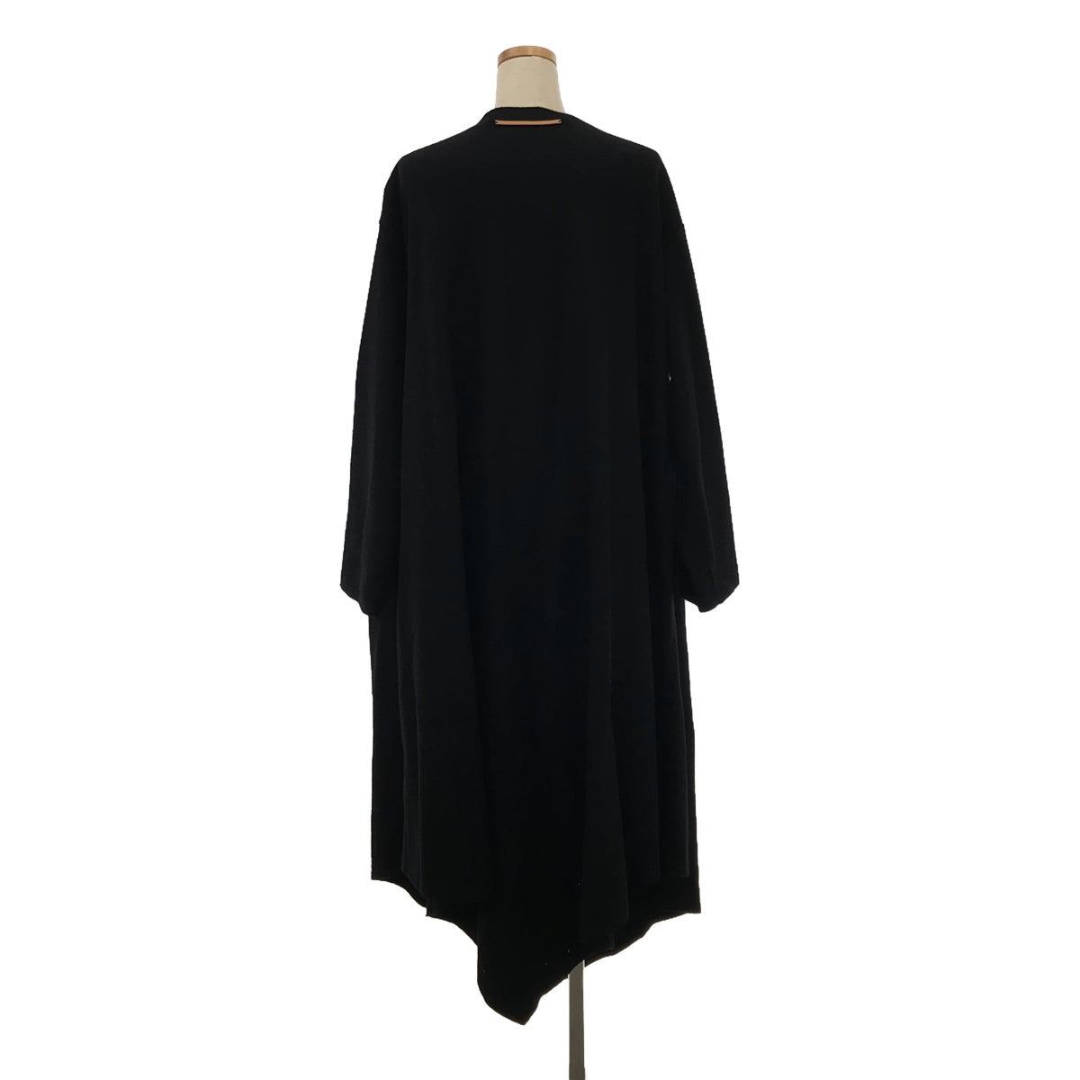 muller of yoshiokubo / Muller of Yoshiokubo | Wool no-collar buttonless gown coat | 38 | Black | Women's