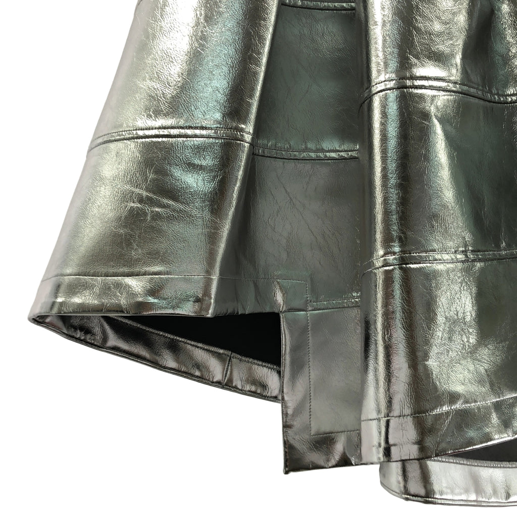 BLACK COMME des GARCONS / 블랙콤 데 갤슨 | 2024SS | 메탈릭 나선 플레어 스커트 | XS |