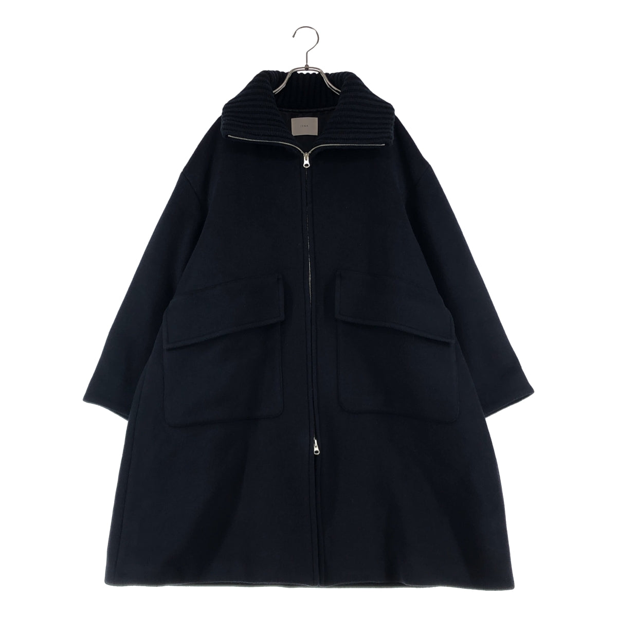 IENA / イエナ | 2024AW | ロイヤルジーロン ビーバー畦ニットカラーコート / 総裏地 | 38 | レディース