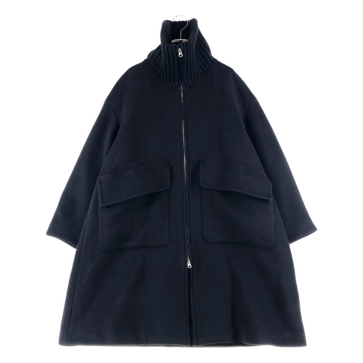 IENA / イエナ | 2024AW | ロイヤルジーロン ビーバー畦ニットカラーコート / 総裏地 | 38 | レディース