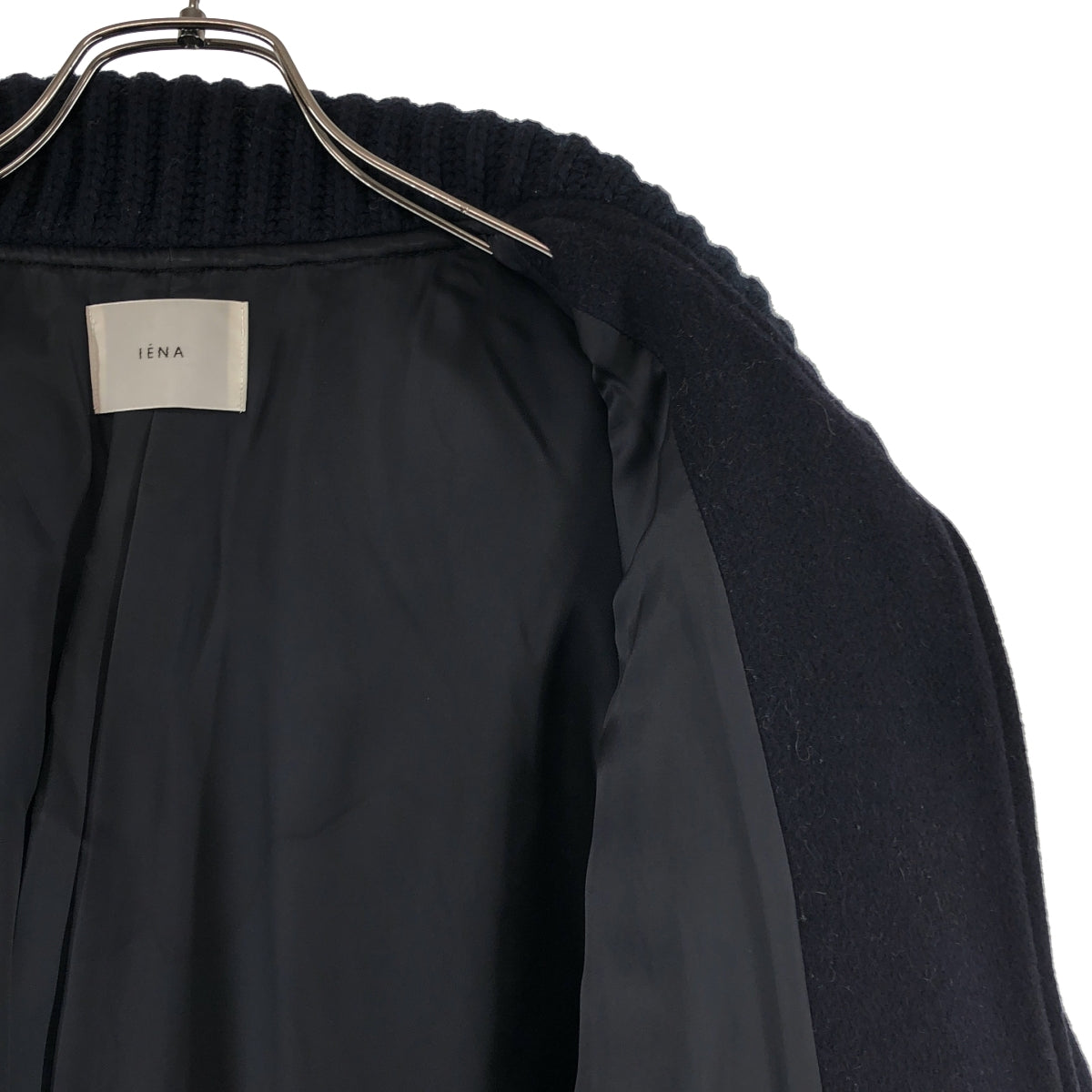 IENA / イエナ | 2024AW | ロイヤルジーロン ビーバー畦ニットカラーコート / 総裏地 | 38 | レディース