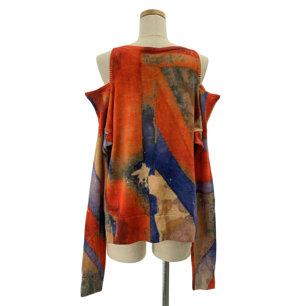 VIVIENNE WESTWOOD RED LABEL / ヴィヴィアンウエストウッドレッドレーベル | ユニオンジャック オフショルダー ニット | 00 | レディース