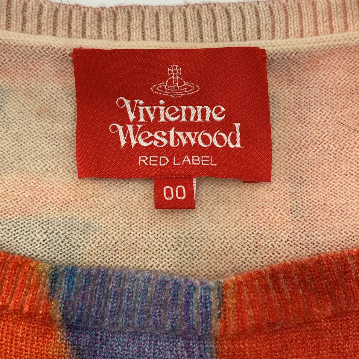 VIVIENNE WESTWOOD RED LABEL / ヴィヴィアンウエストウッドレッドレーベル | ユニオンジャック オフショルダー ニット | 00 | レディース