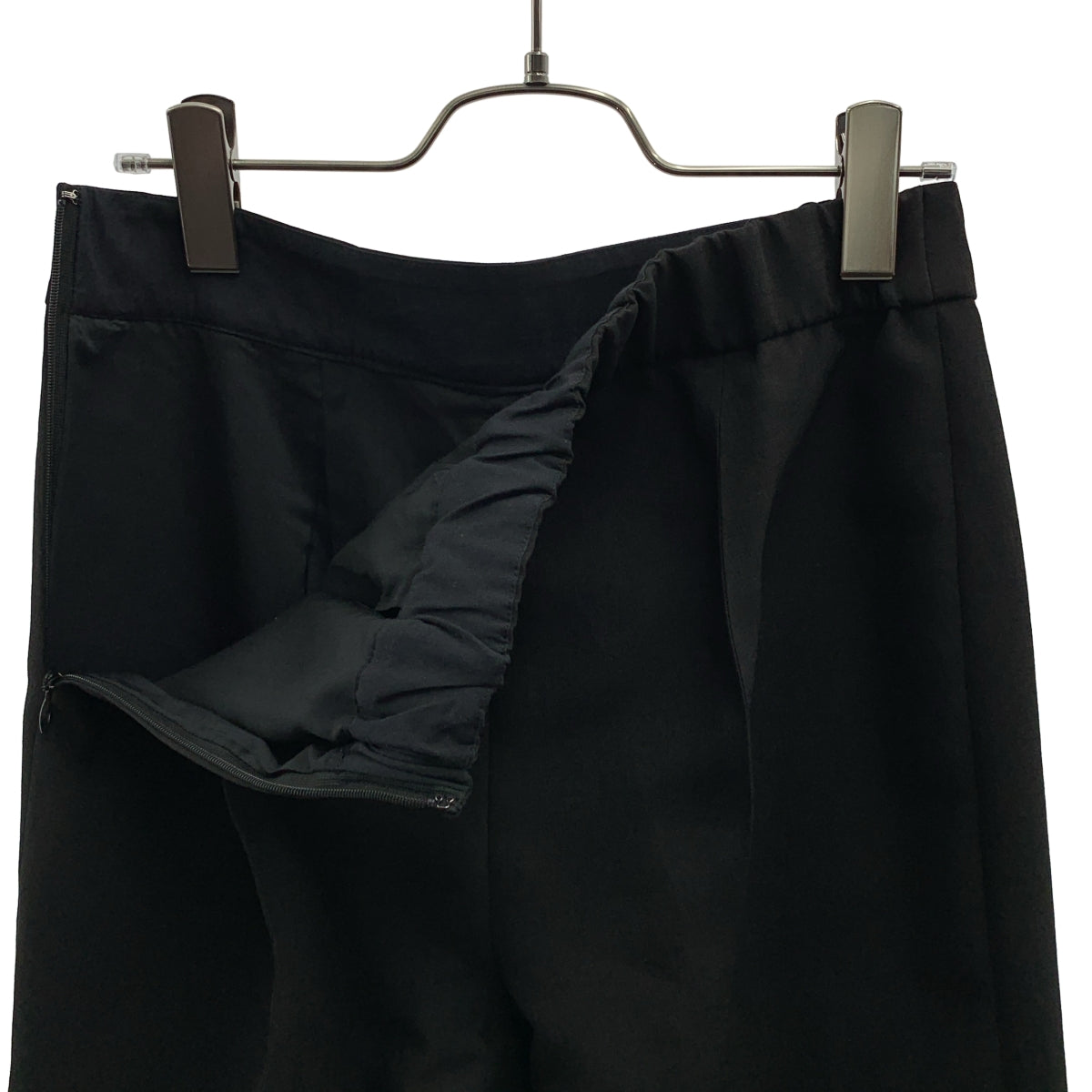 ADORE / 아도어 | 센터 ​​프레스 백 웨스트 고무 사이드 지퍼 슬랙스 팬츠 | 36 | 여성