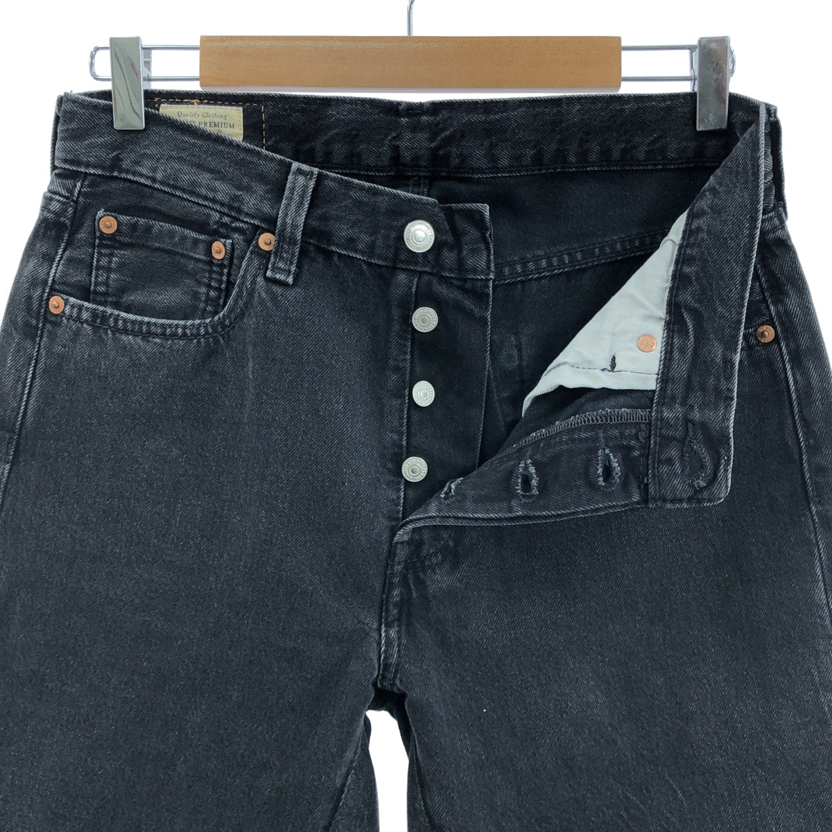 Levi's / リーバイス | 501 ORIGINAL FIT ブラック カスタム デニム パンツ | W30 |