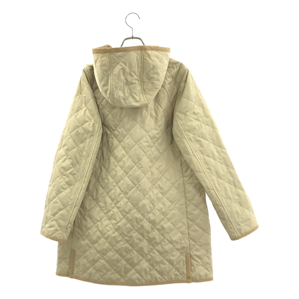 BLACK LABEL CRESTBRIDGE / ブラックレーベル・クレストブリッジ | キルティング ロゴボタン コート フーディ / 総柄裏地 | 38 | レディース