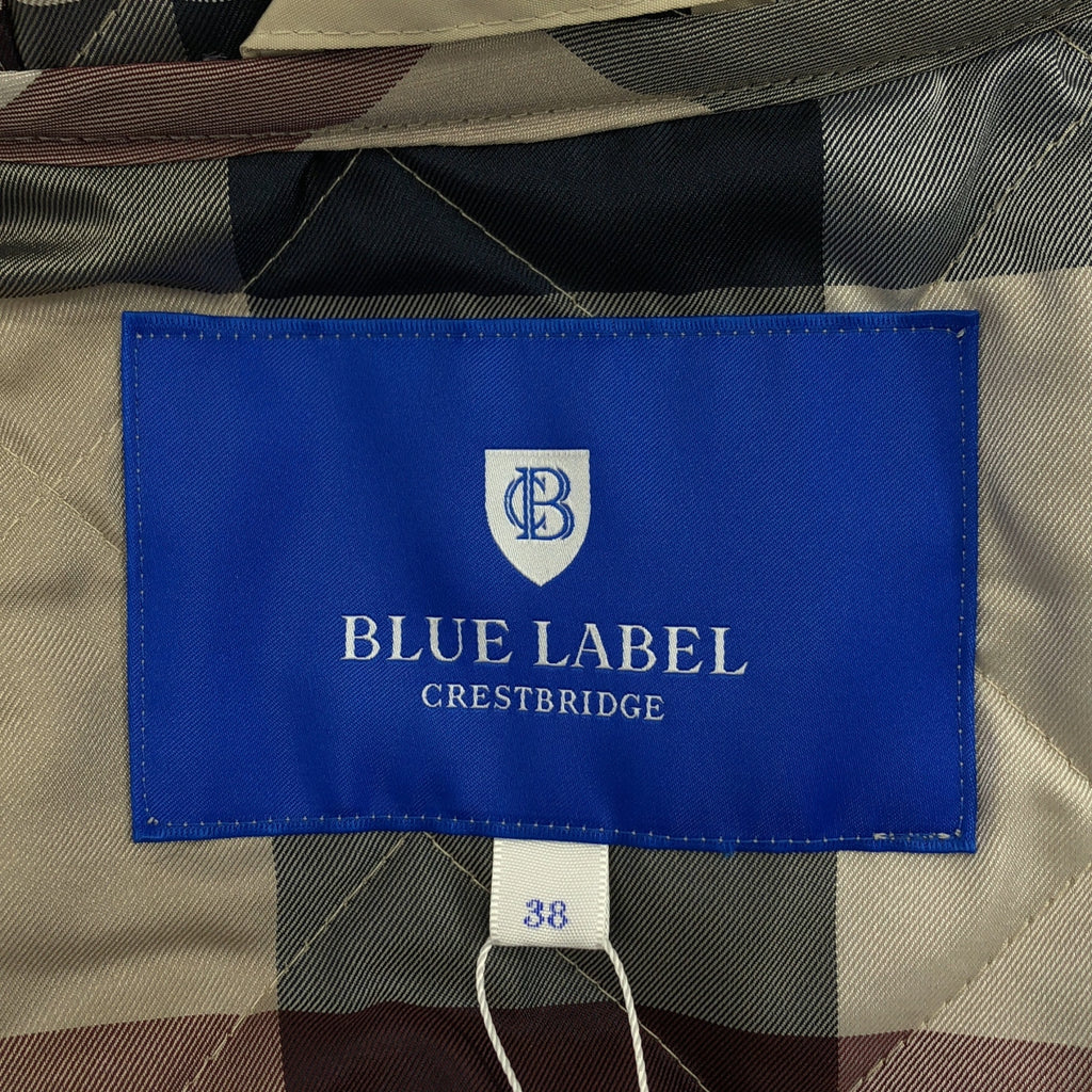 BLACK LABEL CRESTBRIDGE / ブラックレーベル・クレストブリッジ | キルティング ロゴボタン コート フーディ / 総柄裏地 | 38 | レディース