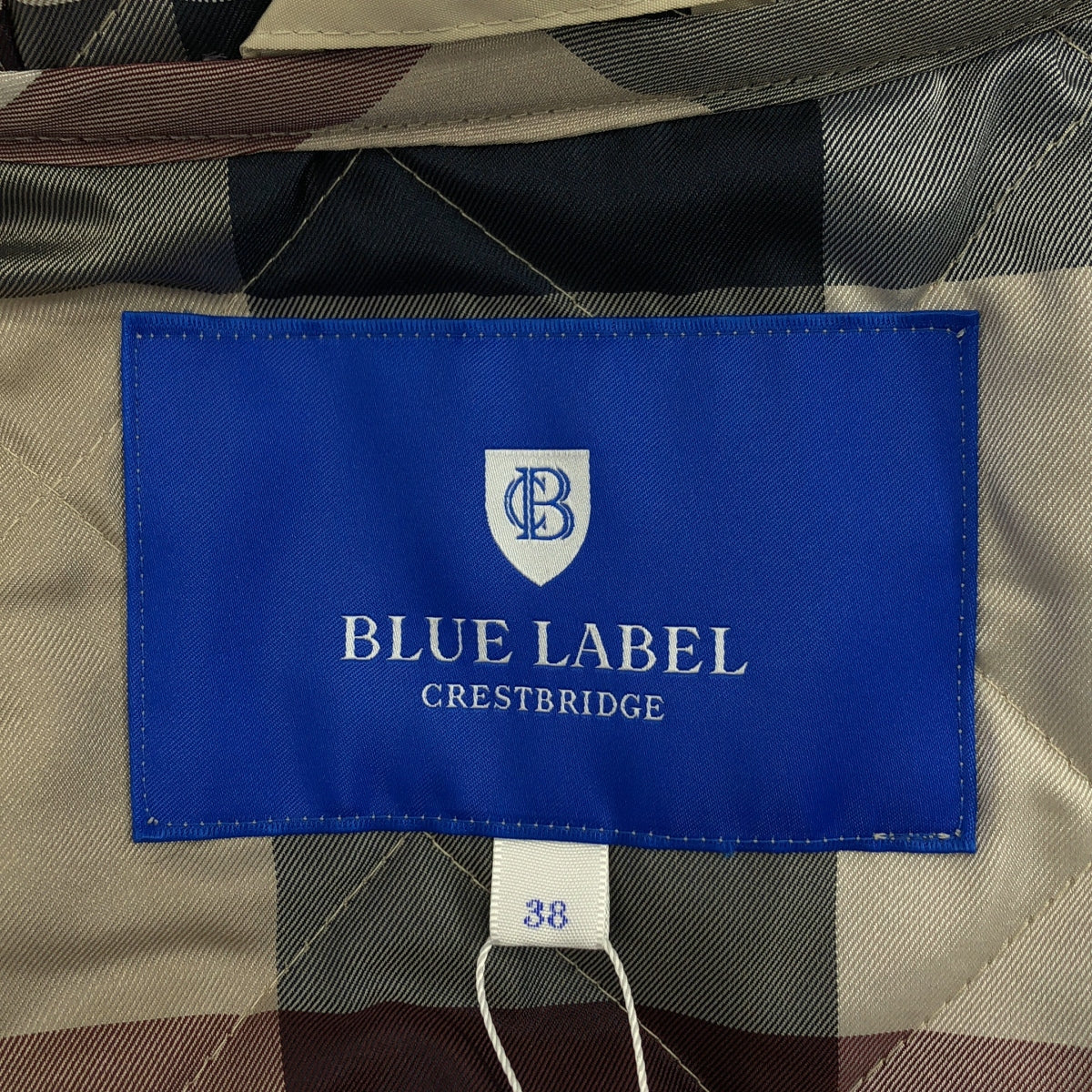 BLACK LABEL CRESTBRIDGE / ブラックレーベル・クレストブリッジ | キルティング ロゴボタン コート フーディ / 総柄裏地 | 38 | レディース