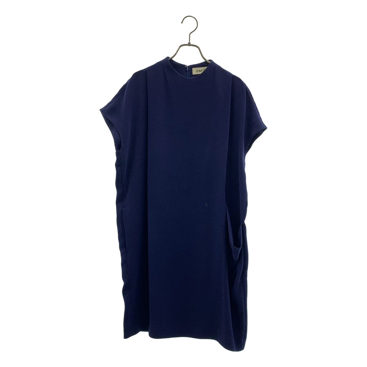 ENFOLD | 後拉鍊喬其紗寬版無袖連身裙 | 尺寸 38 | 女款