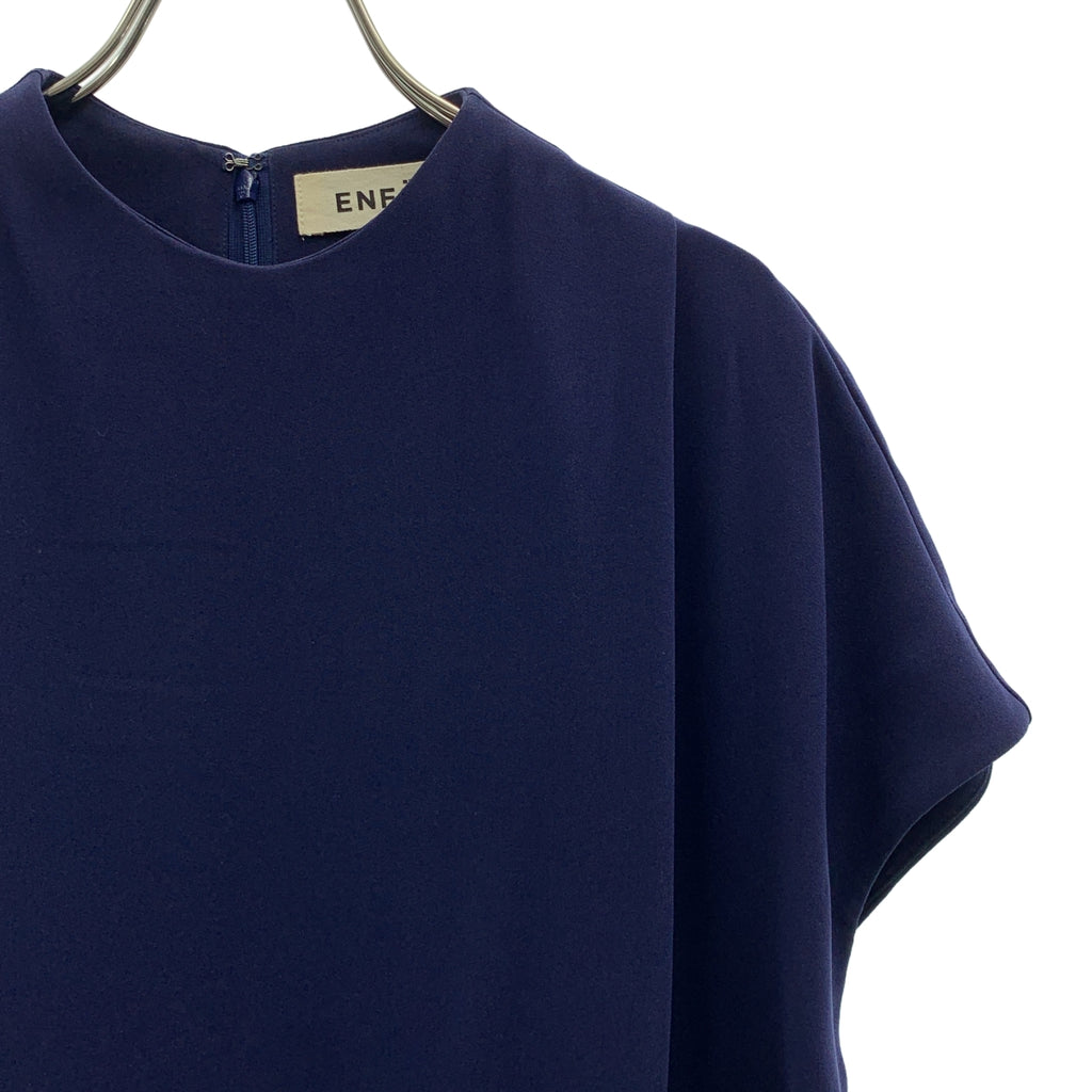 ENFOLD | 後拉鍊喬其紗寬版無袖連身裙 | 尺寸 38 | 女款